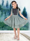 Sea Green Colour Stylish Party Wear Girls Frock Cotton Rayon Kids Collection Riya 03